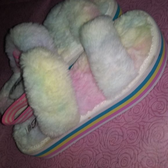 SOLD-pastel Rainbow Platform Sandals - Picture 5 of 7